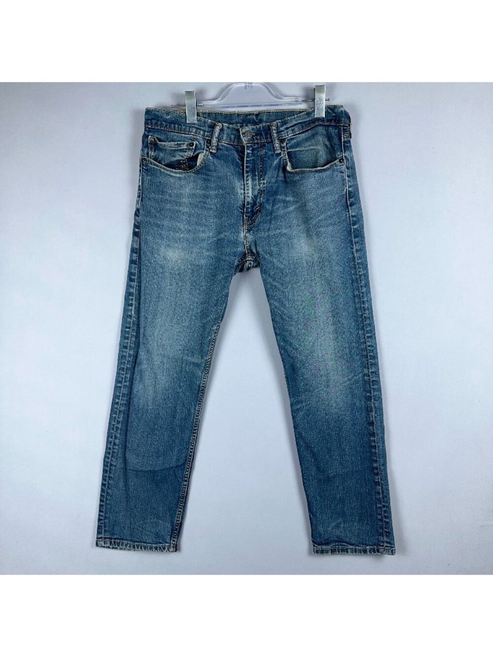 Levis 502 Jeans Straight Leg Womens Size W34 L30 High Rise Medium Wash Blue